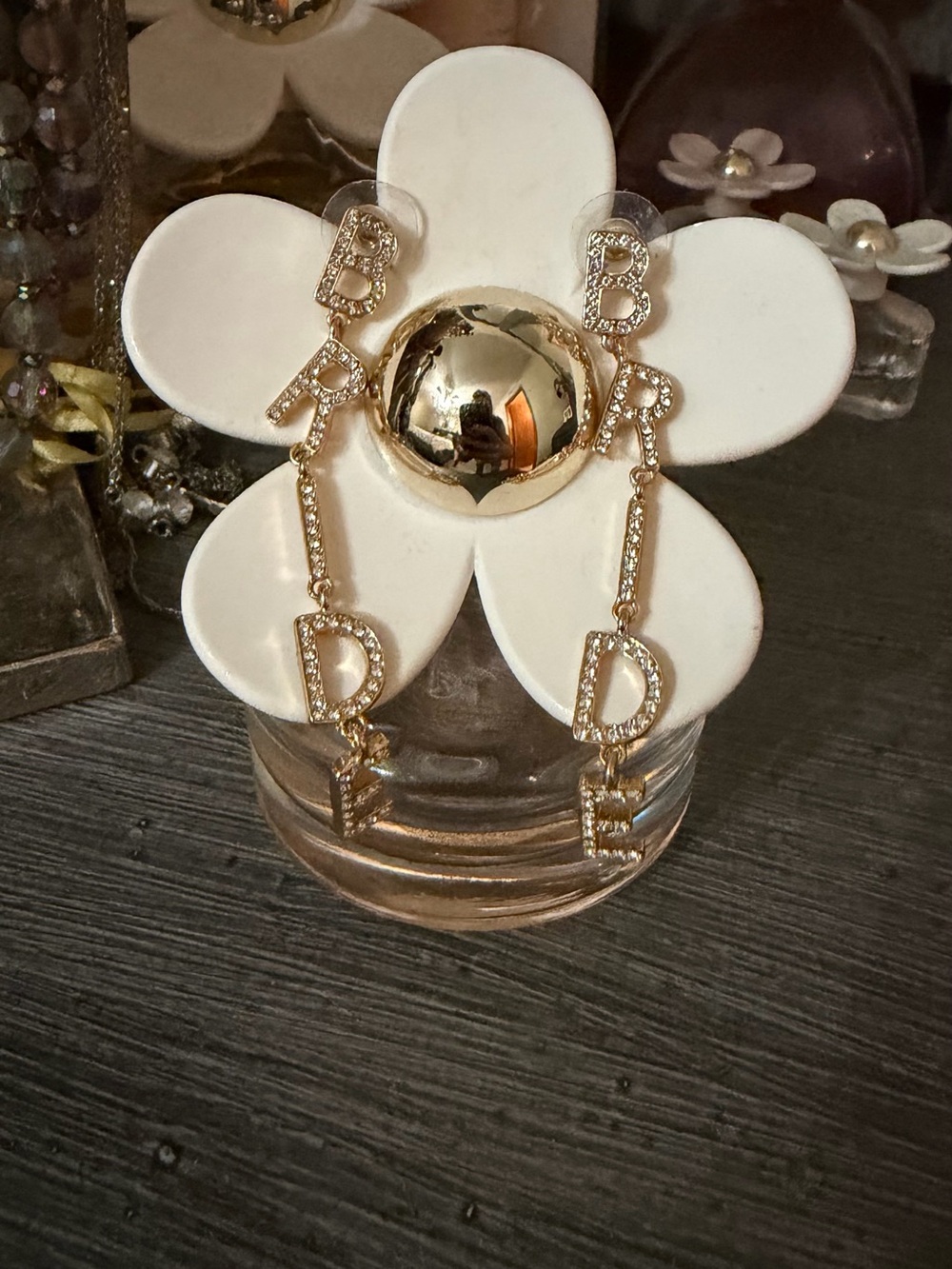 “Bride” Rhinestone Earrings